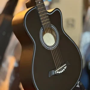 Smith 38 Inch Acoustic Guitar, Black, With Case-Bag, Pick , Extra Strings